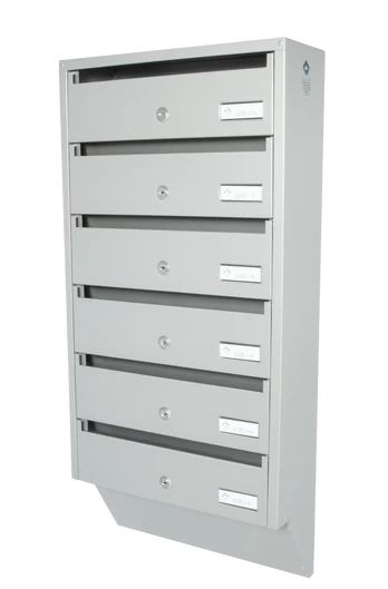 Pašto dėžutė PDV936, sidabrinė, 836 x 385 x 145 mm