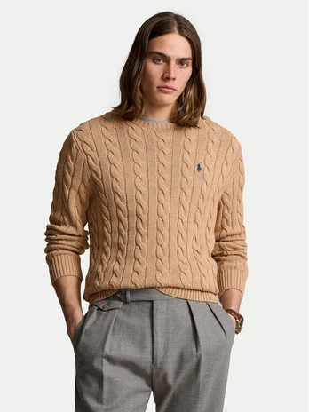 Polo Ralph Lauren Megztinis 710775885014 Smėlio Regular Fit