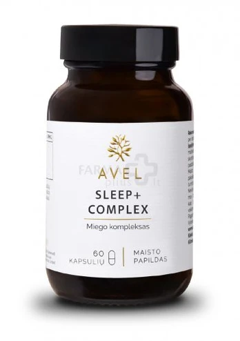 Maisto papildas AVEL SLEEP + COMPLEX kapsulės N60