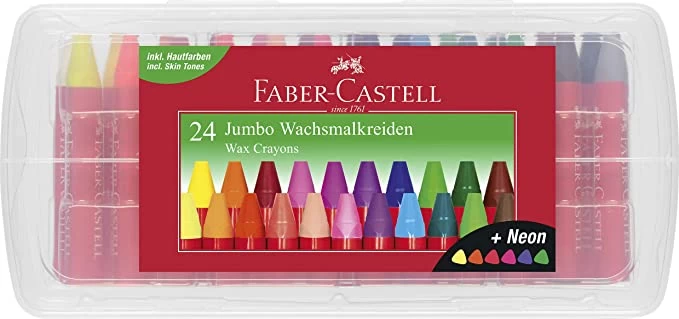 Faber-Castell - Jumbo Wax Crayons, 24 pc (120034)