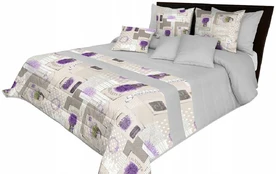 Lovatiesė NMP-164, pilka/smėlio/violetinė, 240 cm x 260 cm kaina