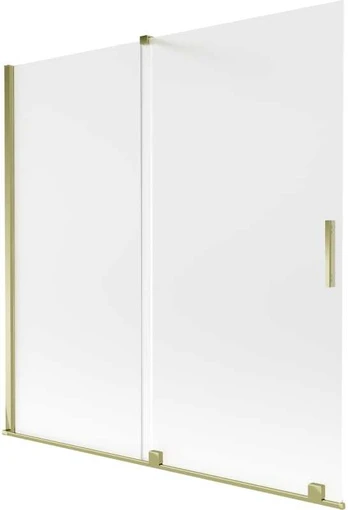 Vonios sienelė Mexen Velar, 160 x 150 cm, Gold/matinis stiklas