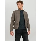 Jack & Jones Dirbtinės odos striukė Rocky 12147218 Pilka Regular Fit