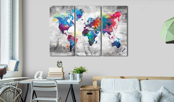 Artgeist Paveikslas - Maps: Pilkas Style