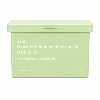 Abib - Heartleaf Calming Sheet Mask Daily Pick, 30 sheets
