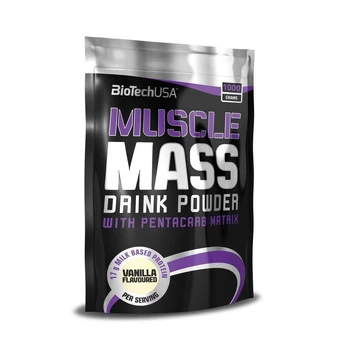 Biotech Muscle Mass 1000 g. (Braškių skonis)