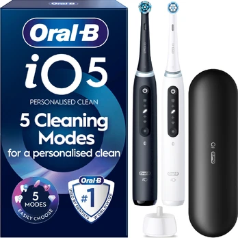 Oral B - iO5 Electric Toothbrush - Black & White - 2-Pack