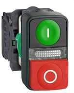 Schneider Electric XB5, Button, Green, IP66, IK05, Class II, 30 mm