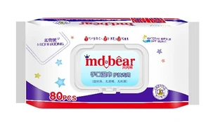 Drėgnos servetėlės MD Bear, 80vnt