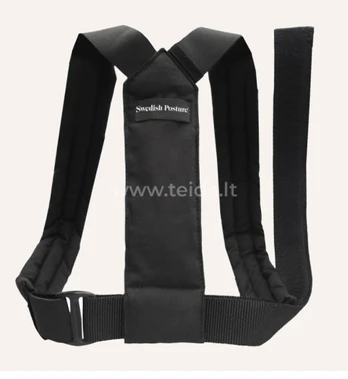 Swedish Posture Laikysenos korektorius Flexi, juodas, L-XL