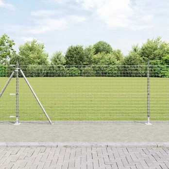 Euro aptvaras su 7 flango stulpeliais 1x10 m cinkuotas plienas