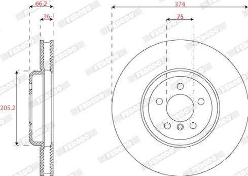 FERODO DDF2042RC-1 Brake Disc