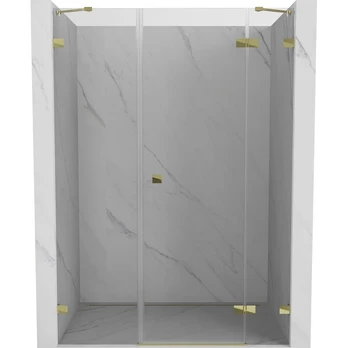 Dušo durys Mexen Lunar Right, 125 cm x 200 cm, aukso