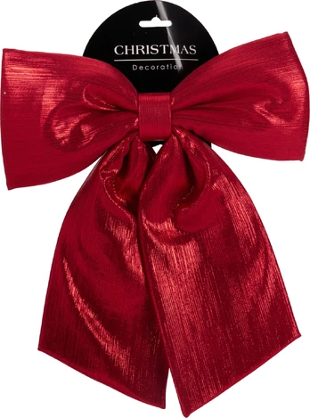 Kalėdinė dekoracija - kaspinas BOWTIE, raudonos sp., 34 cm