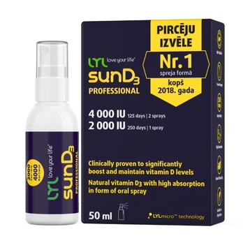 Vitaminas D3 purškiamas, 4000 IU