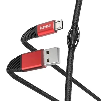 Cable Hama "Extreme" USB-A/Micro-USB 1.5m, Black/Red