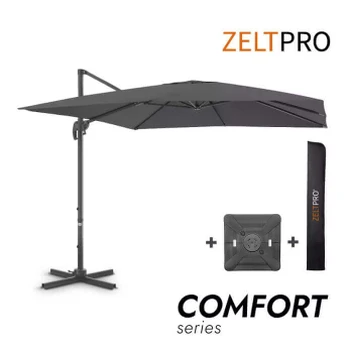 Lauko skėčiai kavinėms su Solid padu ir užvalkalu Comfort Antracito