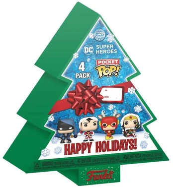 Funko Pocket POP pack 4 figures DC Comics Tree Holiday Exclusive