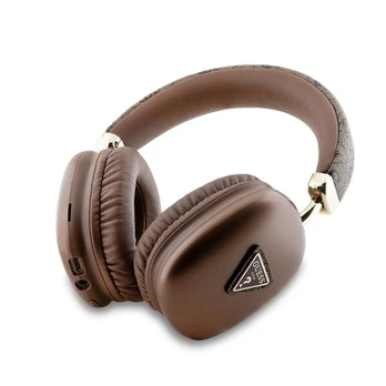 „Guess Guess“ PU odos 4G trikampio logotipo „Bluetooth“ stereo ausinės, rudos