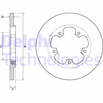 DELPHI BG4681C Brake Disc