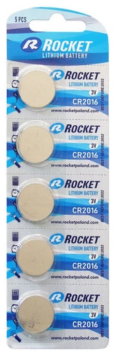 Rocket Lithium CR2016 elementai, 5 vnt.