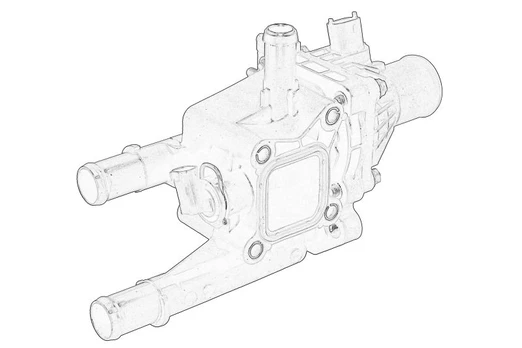 termostato korpusas OE OPEL 25192230