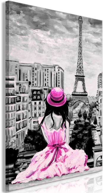 Artgeist Paveikslas - Paris Colour (1 Part) Vertical Rožinė
