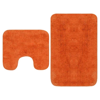 Vonios kilimėlių rinkinys, 2d., audinys, oranžinis