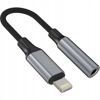 Fixed Adapteris su aliuminio FIXED Link Lightning na 3,5mm jack space pilka