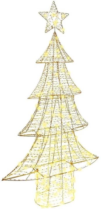 Kalėdų eglutė su 160 LED Šilta balta 150 cm PET