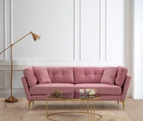 Hanah Home 3 vietų sofa Žemėlapis - Rose kaina