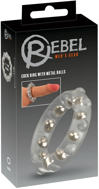 Rebel Cock Ring With Metal Bal