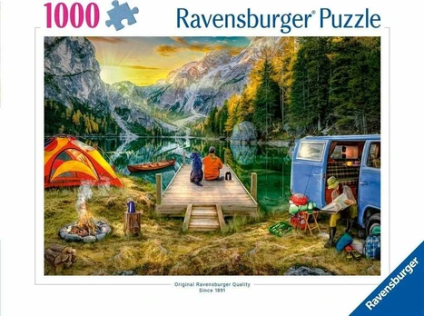 Dėlionė Ravensburger Multigra Puzzle 1000 Na kempingu