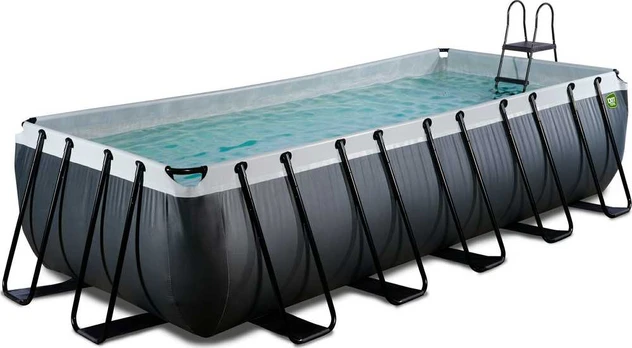 EXIT Juodas Leather pool 540x250x122cm with filter pump - juodas