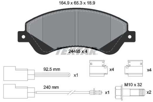 TEXTAR 2448501 Brake pad set