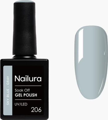 Nailura - Gel Polish 206 - Sky Blue Grey - 10 ml