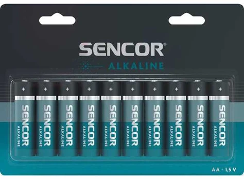Bateria alkaliczna, AA, 1.5V, Sencor, blistr, 10-pack