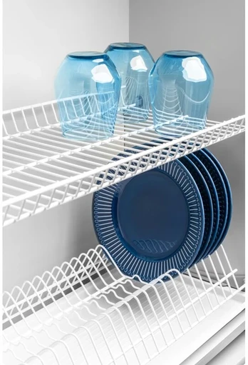 Drainer GTV BASIC 1, two-level, cabinet 600, for 16 - 18 mm boards, 1x tray, baltas