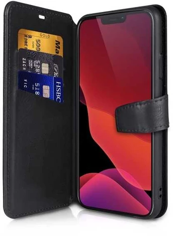 Dėklas ITSKINS BOOK cover til iPhone 14 Plus®. Sort