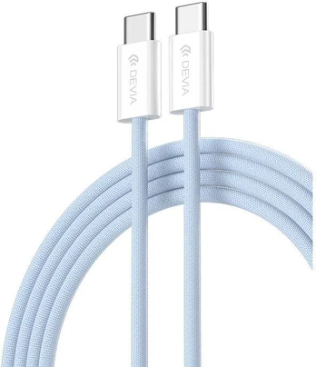 Devia kabelis Smart EC325 PD USB-C - USB-C 1,0 m 60W 3A mėlynos spalvos