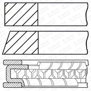 GOETZE 08-422600-00 Piston rings set