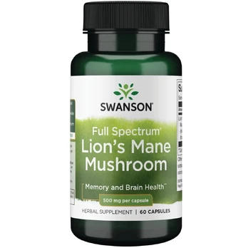 SWANSON Lion&amp;apos;s Mane 500mg - 60 kaps.