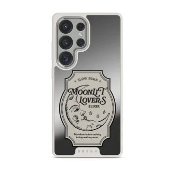 Moonlit Lovers - Samsung Galaxy S25 Ultra Case, Elite Mirror Light (Magnetic) / Silver