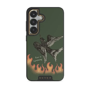 Fire Is Catching - Samsung Galaxy S25 Case, Elite Dark (Magnetic) / Gold