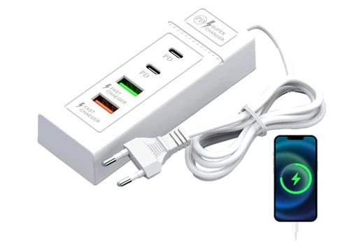 pakrovimo adapteris 3.0 keturių lizdų greitas kroviklis