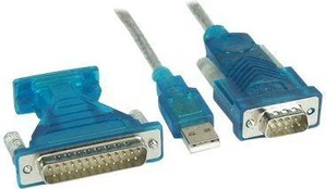 Kabelis USB InLine USB-A - DB-9 1.8 m Permatomas (33396)