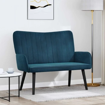 Dviejų vietų sofa Mėlyna 115 x 61 x 87 cm Aksomas