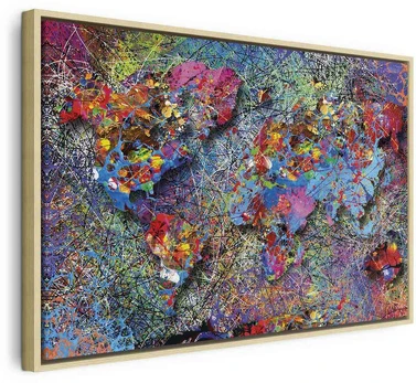 Artgeist Paveikslas - Map: Jackson Pollock inspiration