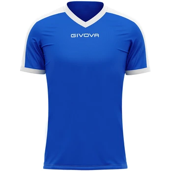 Marškinėliai Givova Revolution Interlock Mėlynai Baltas MAC04 0203