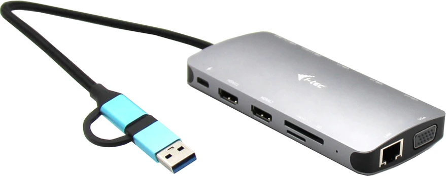 I-TEC USB 3.0 3X LCD NANO DOCK/USB 3.0 USB-C/TB3 LAN PD 100W